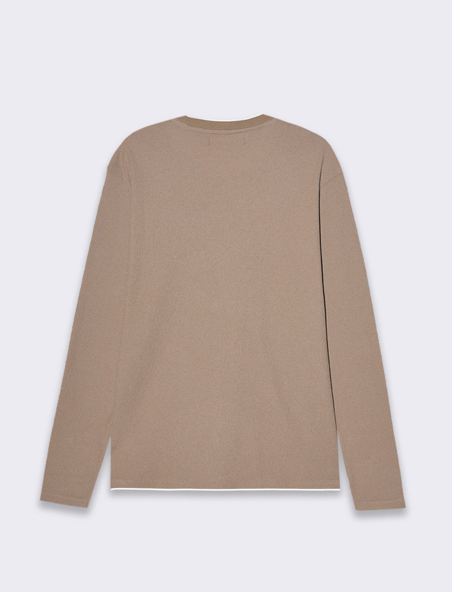 Maglia girocollo struttura jacquard da uomo - Grigio tortora