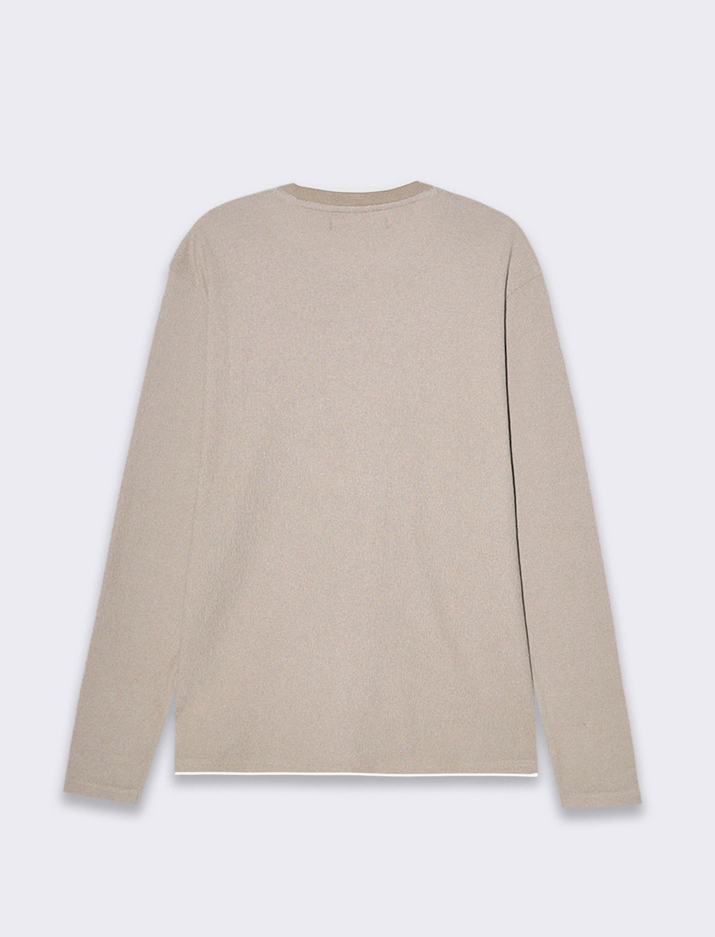 Maglia girocollo struttura jacquard da uomo - Sabbia