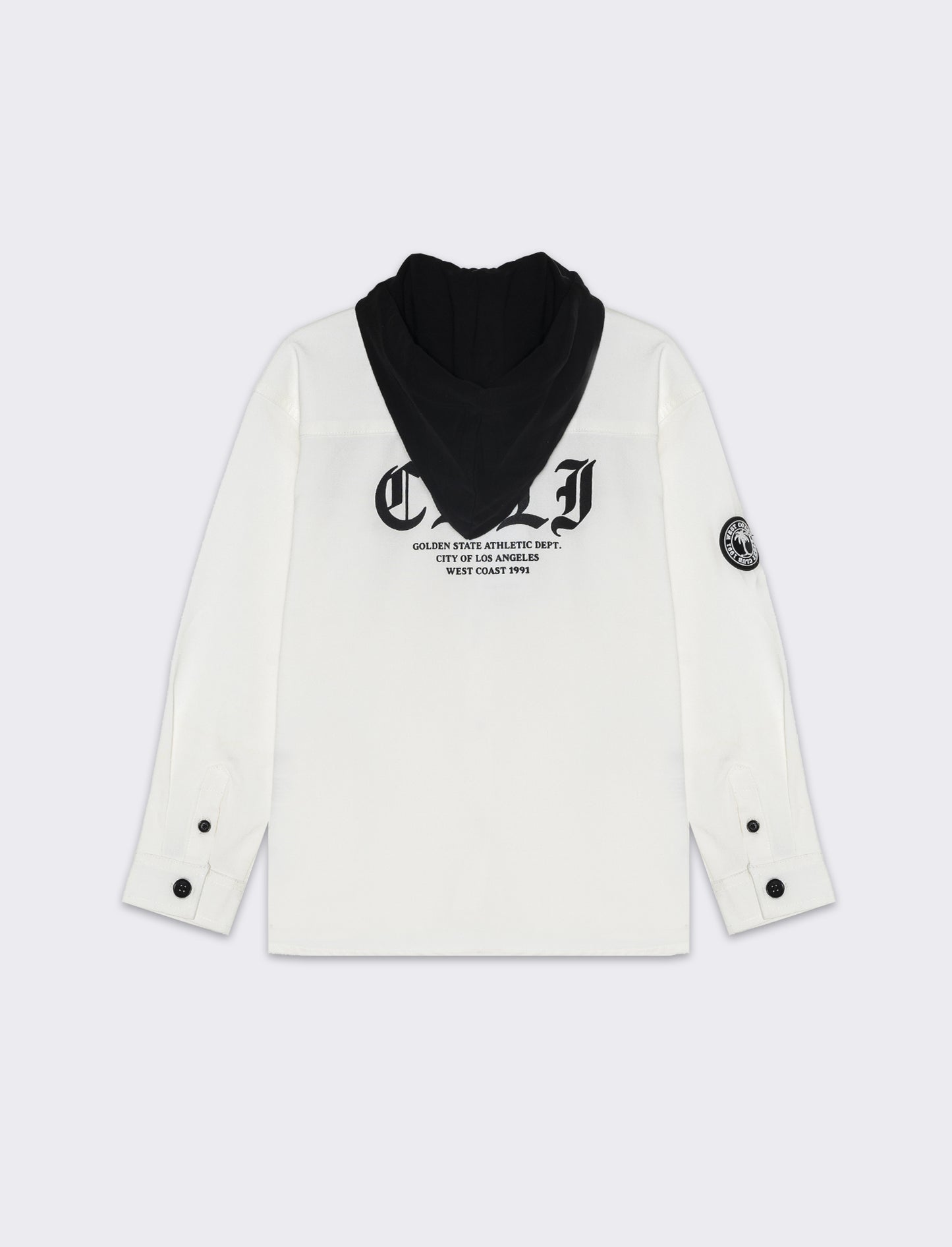 Camicia over con tasconi da bambino - Bianco latte