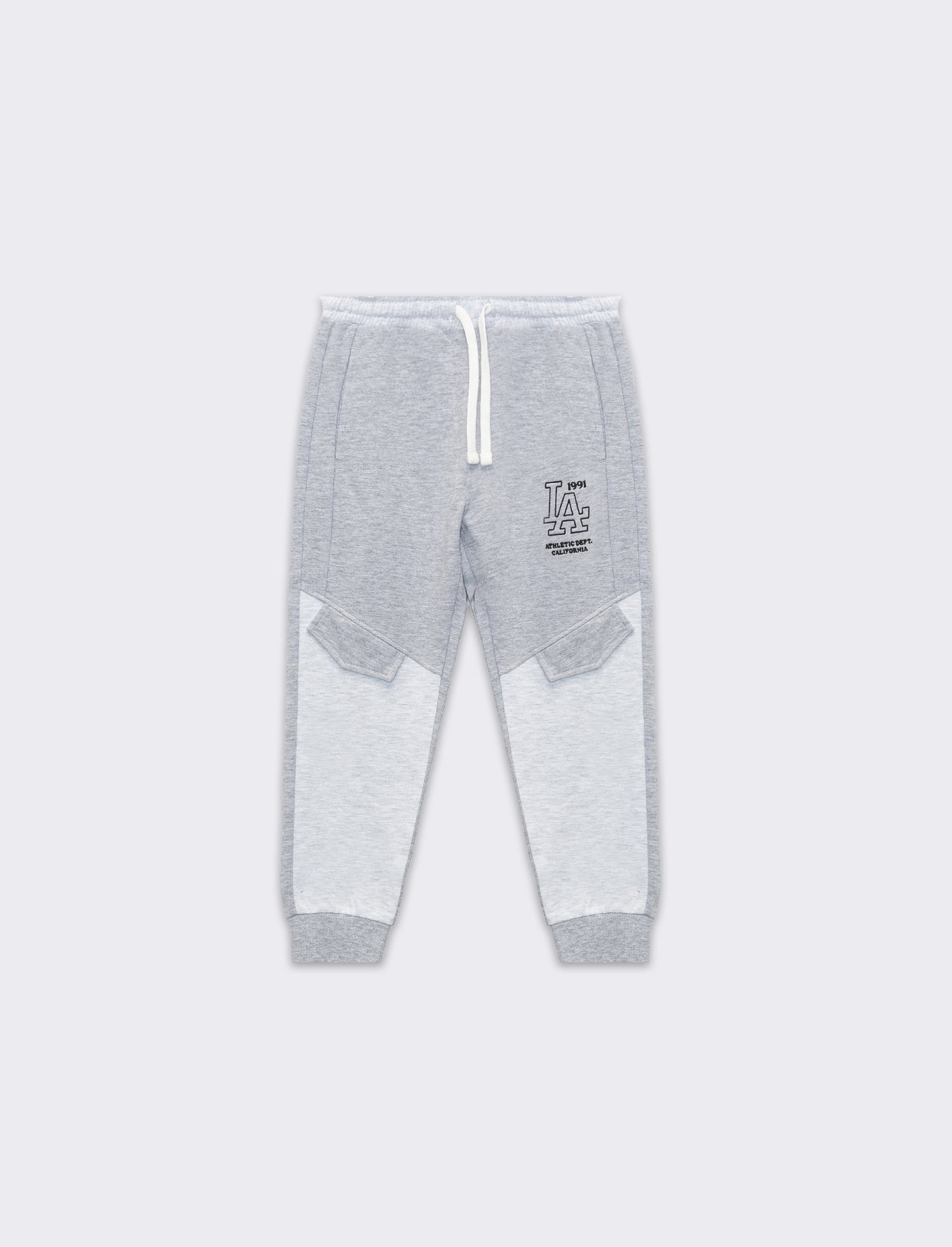 Jogger bicolor da bambino - Grigio mel.