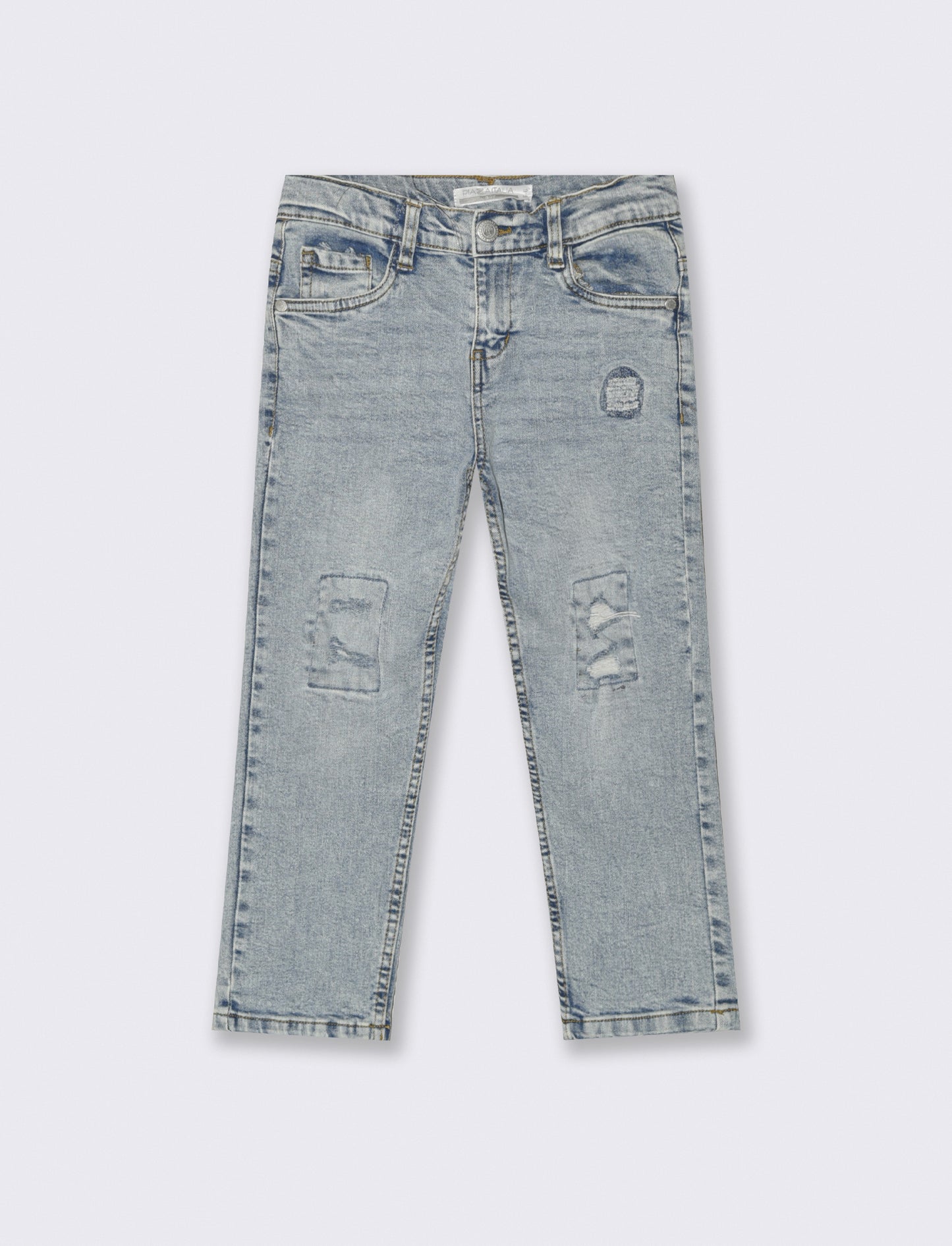 Denim 5 tasche rotture frontali da bambino - Denim