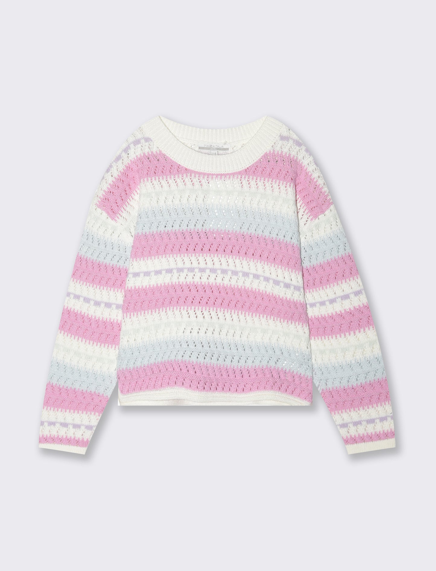 Pullover a righe colorate da bambina - Multicolore
