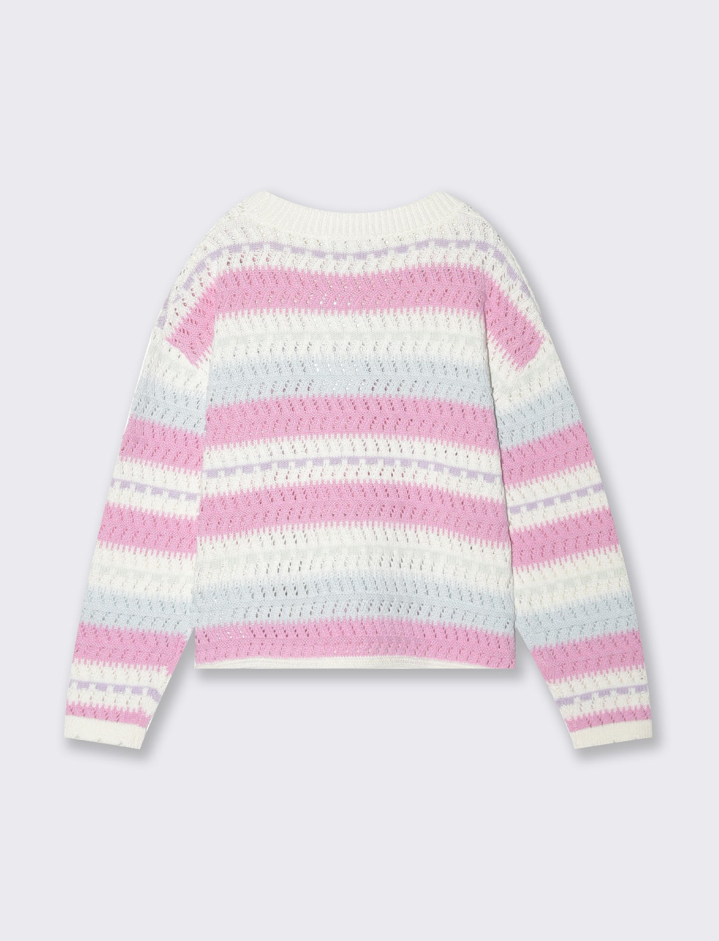 Pullover a righe colorate da bambina - Multicolore