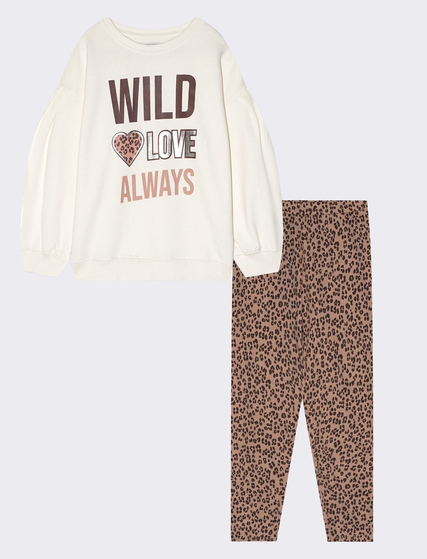 Complete long sleeve sweatshirt and leggings - White