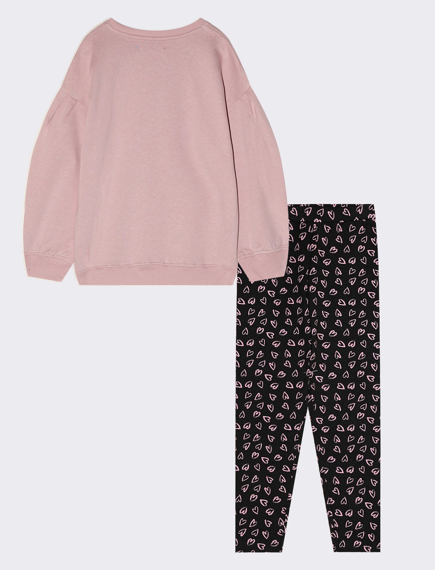 Complete long sleeve sweatshirt and leggings - Pink