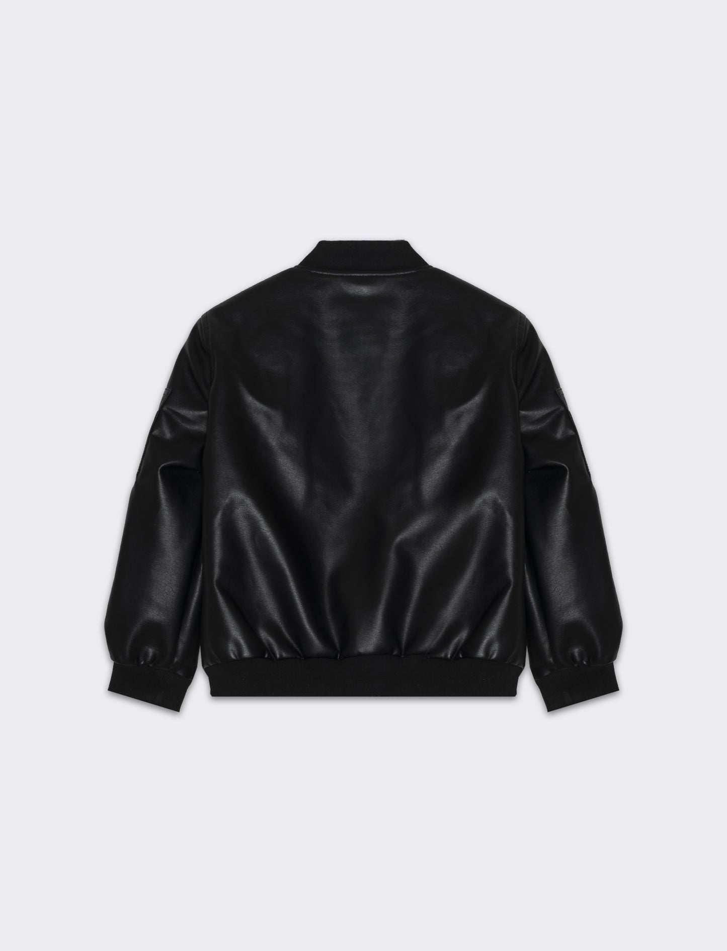 Bomber in finta pelle - Nero
