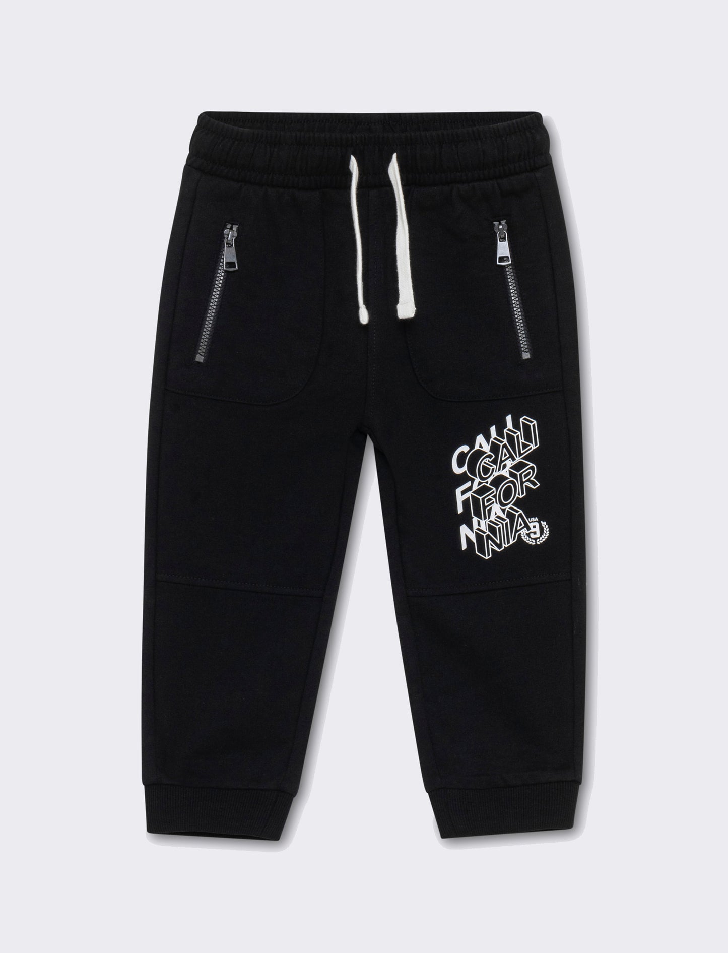 Jogger con zip da neonato - Nero