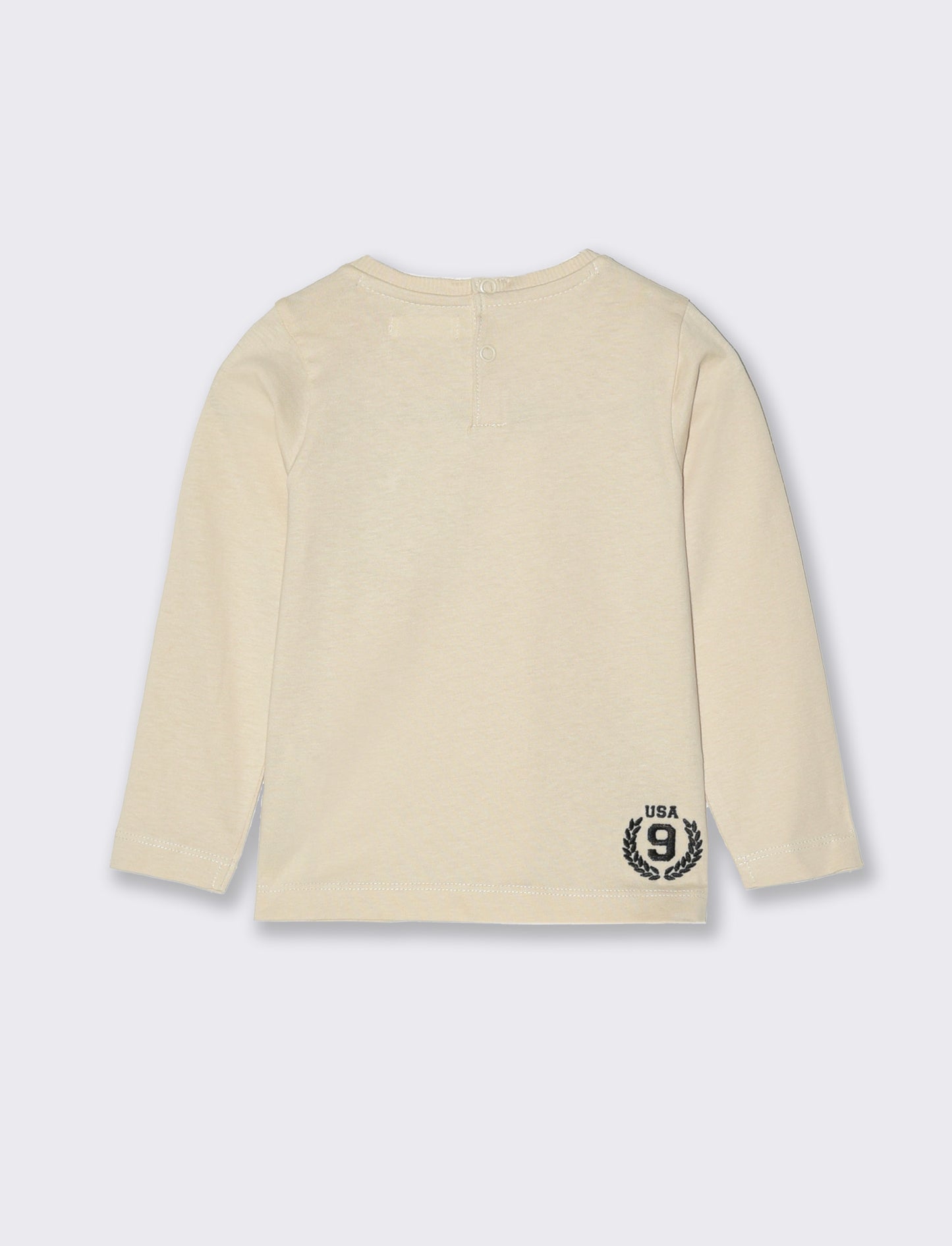 T-shirt con tasca a contrasto da neonato - Beige