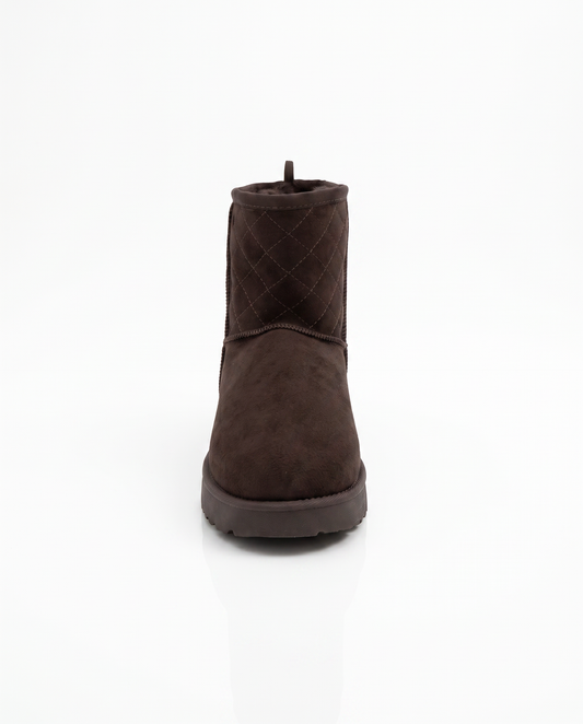 Snow Boot in Suede Microfiber - Brown