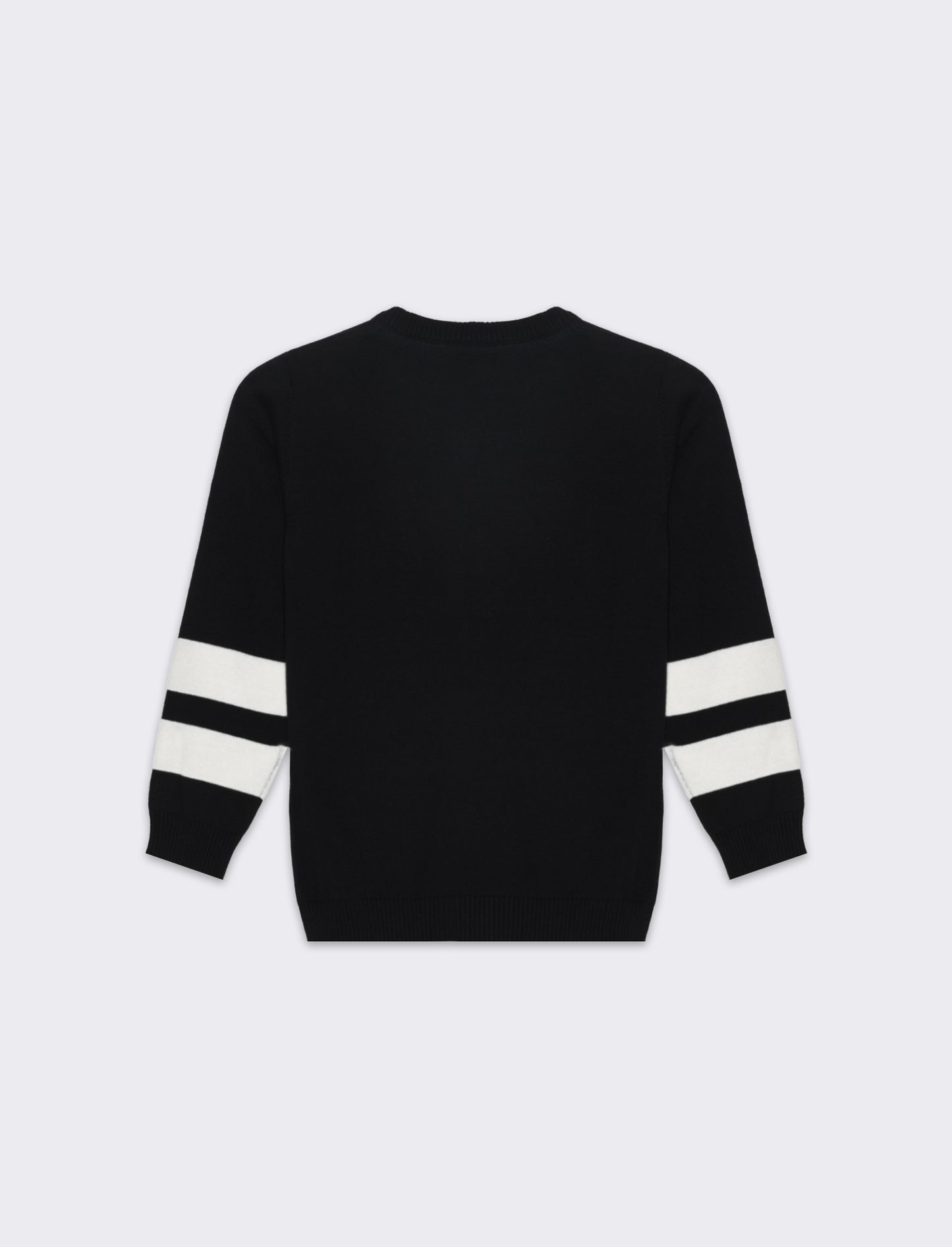 Tricot con applicazione frontale da bambino - Nero