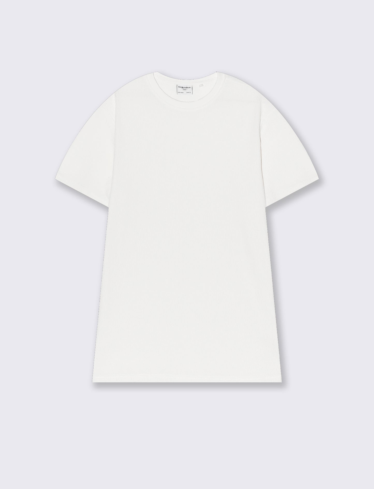 T-shirt girocollo struttura jacquard da uomo - Bianco sporco