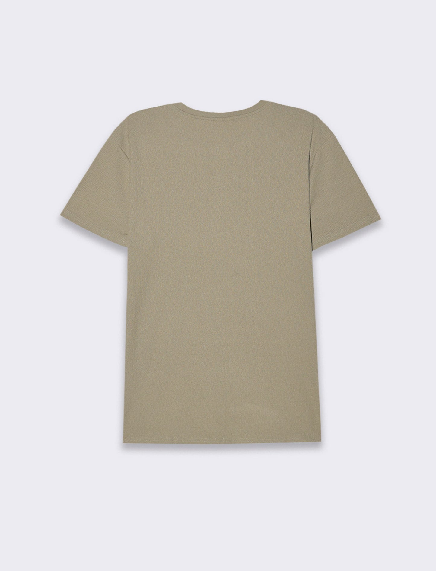 T-shirt serafino struttura jacquard da uomo - Verde salvia