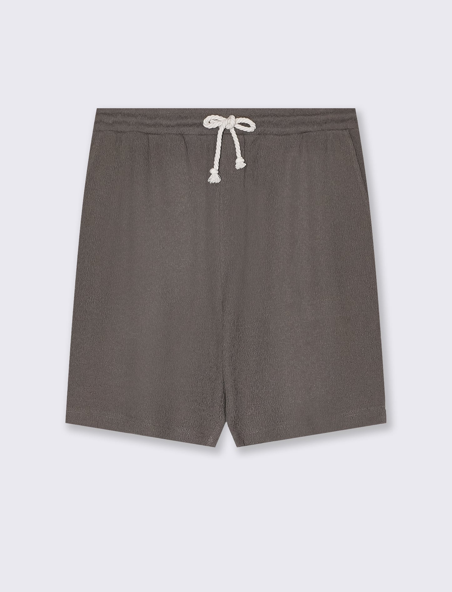 Man's jacquard structure jogger bermuda shorts - Grey