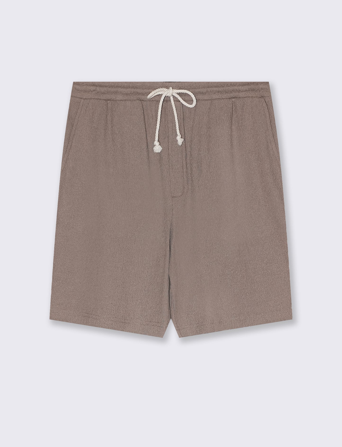 Man's jacquard structure jogger bermuda shorts - Grey