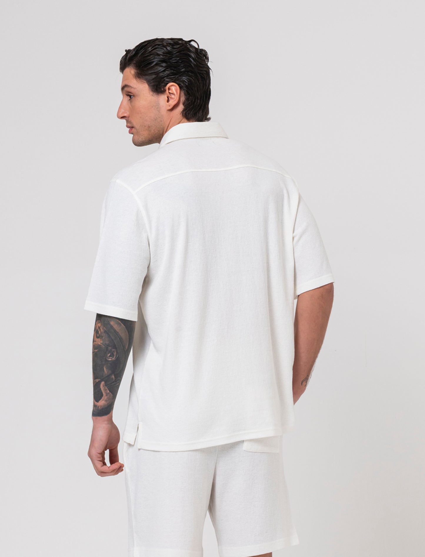 Camicia basic regular fit easy iron da uomo - Bianco sporco