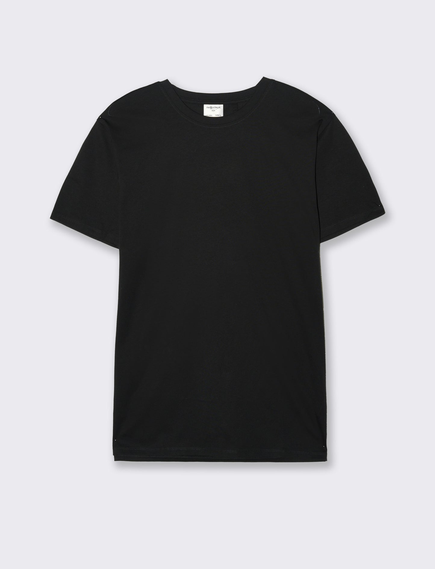 T-shirt in cotone premium mercerizzato da uomo - Nero