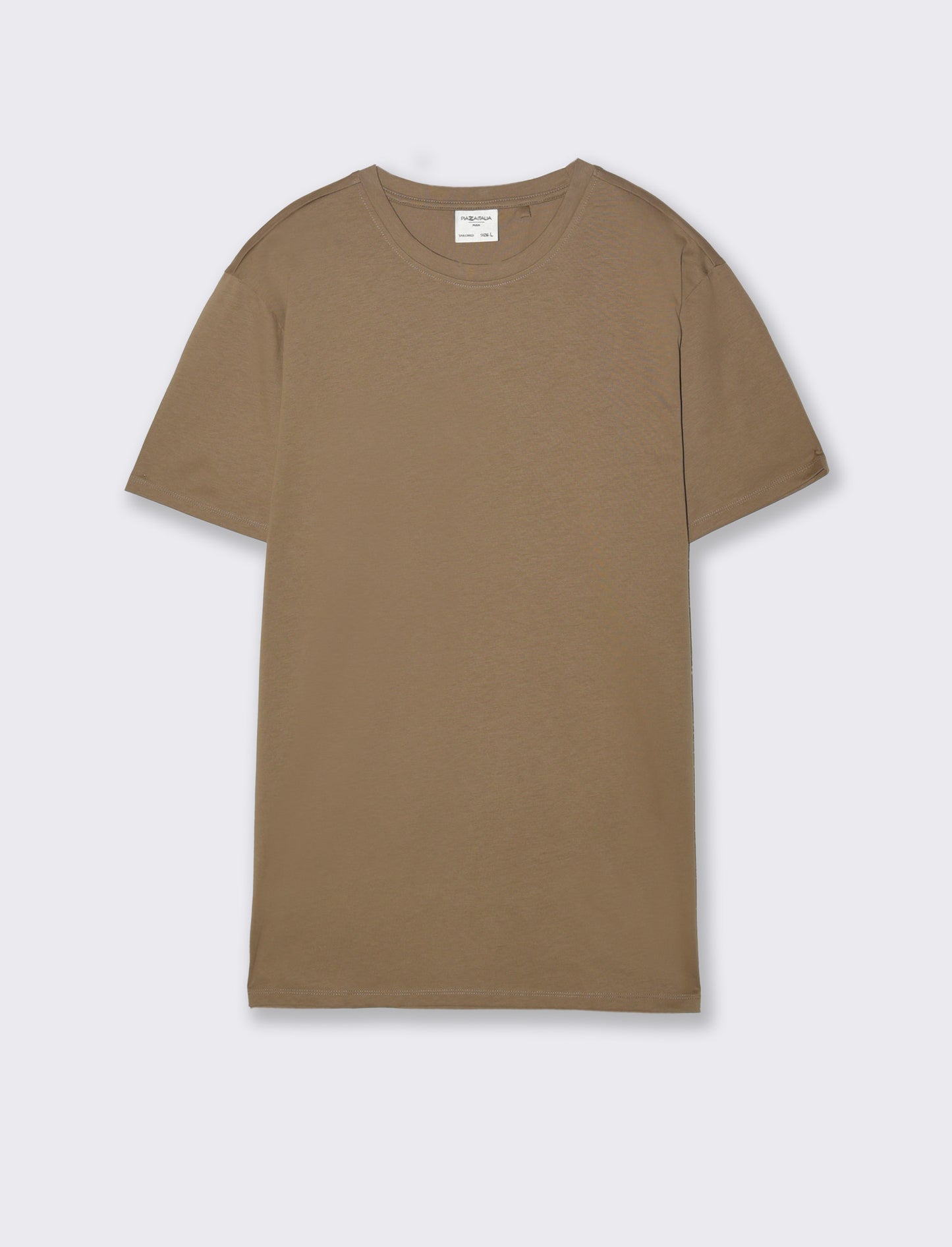 T-shirt in cotone premium mercerizzato da uomo - Grigio tortora