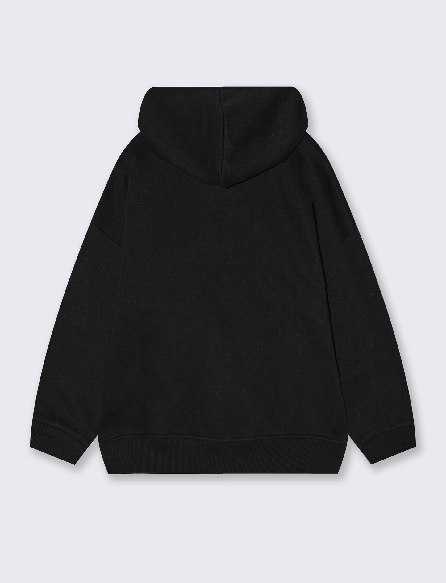 Felpa aperta avanti con zip. - Nero