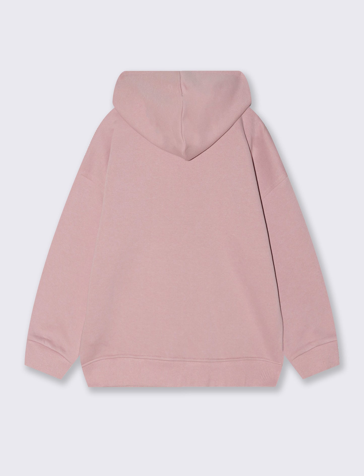 Felpa aperta avanti con zip. - Rosa polvere