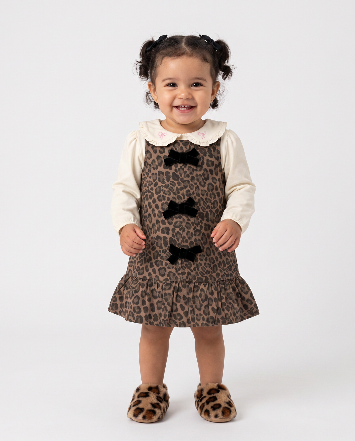 Sleeveless animal print dress - Multicolor