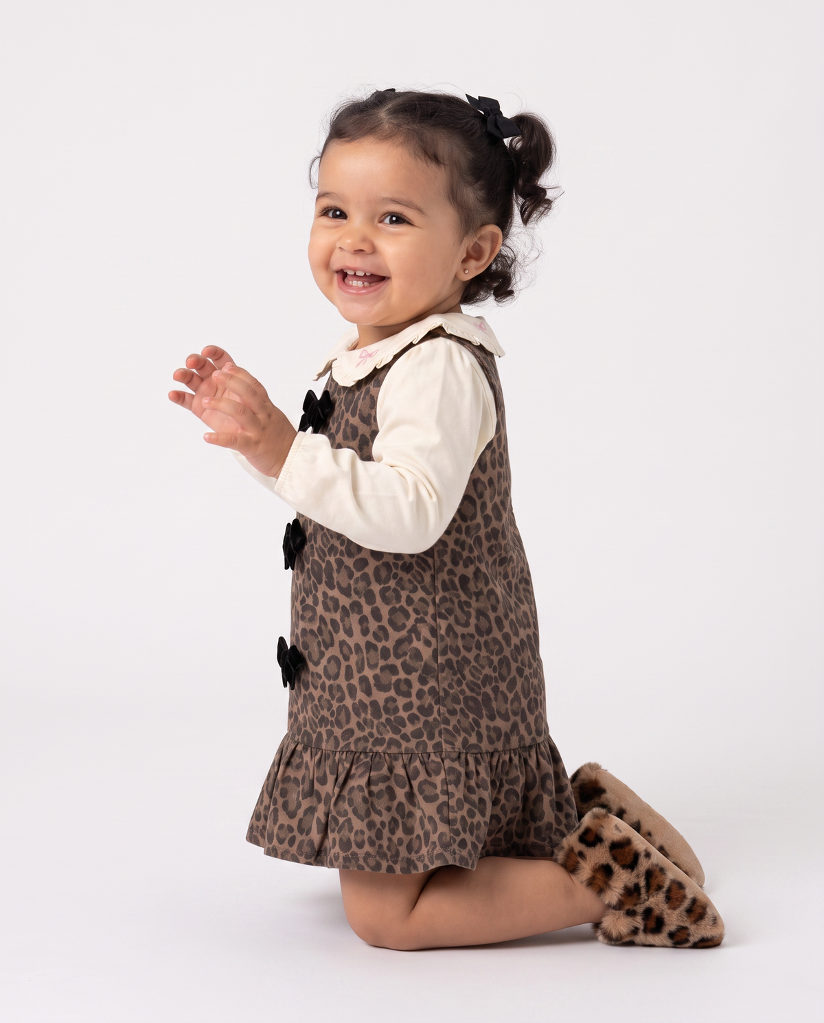 Sleeveless animal print dress - Multicolor