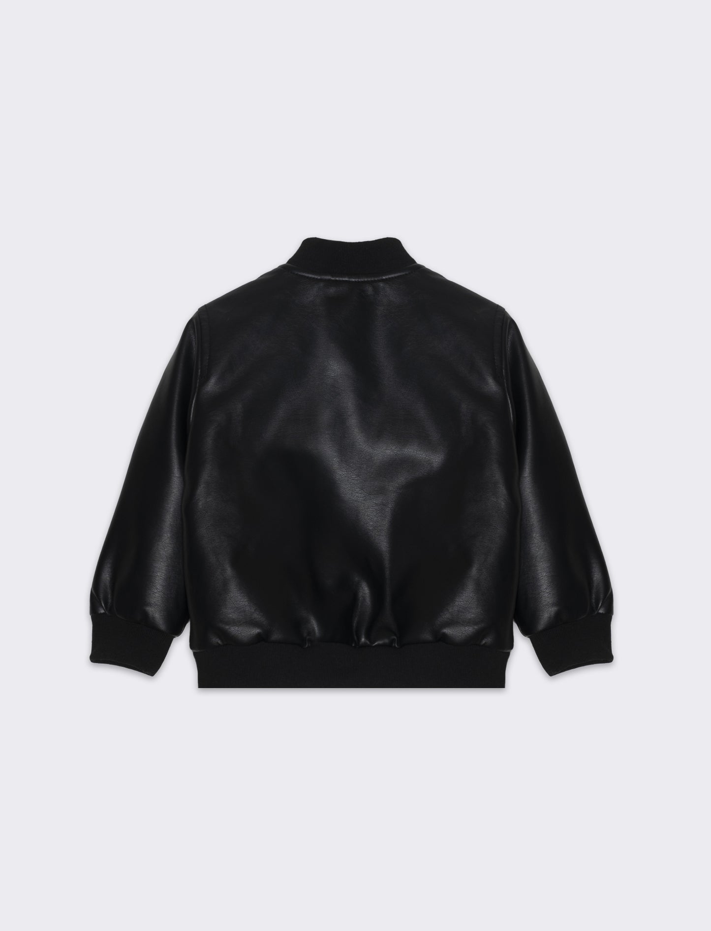 Giubbotto biker in similpelle da neonato - Nero