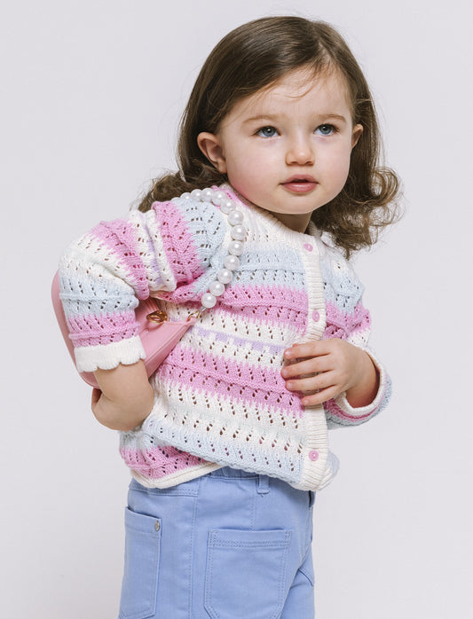 Cardigan arcobaleno da neonata - Multicolore