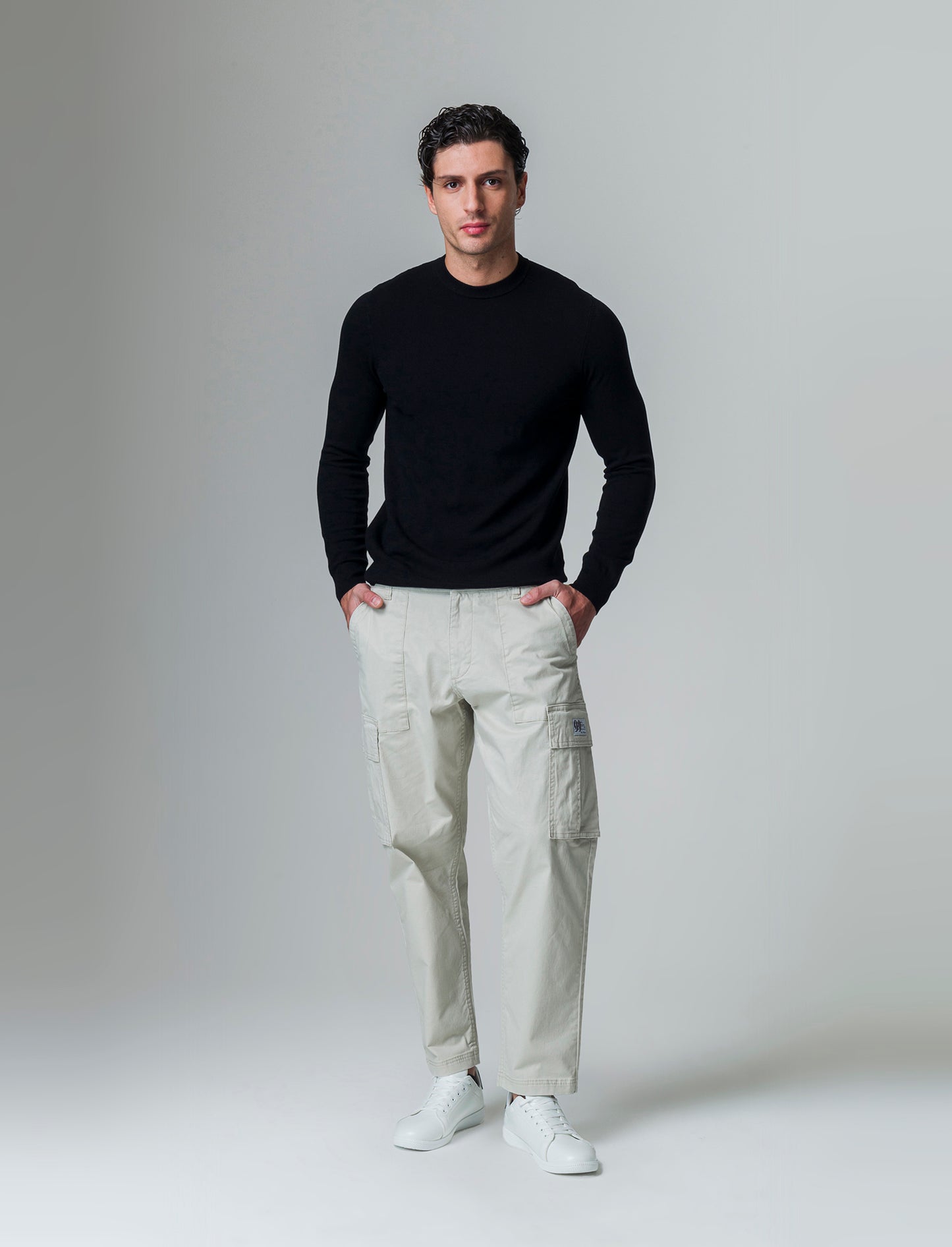 Maglia basic in filato premium da uomo - Nero