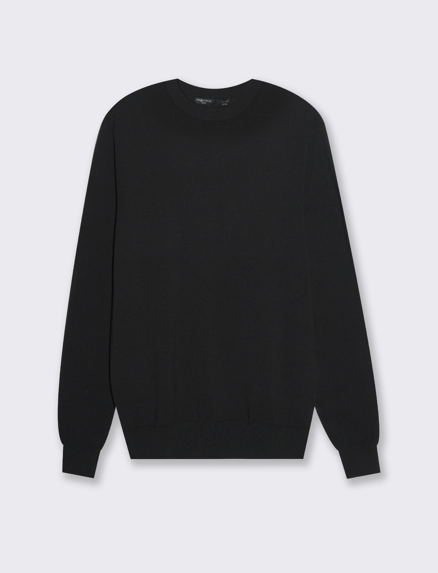 Maglia basic in filato premium da uomo - Nero