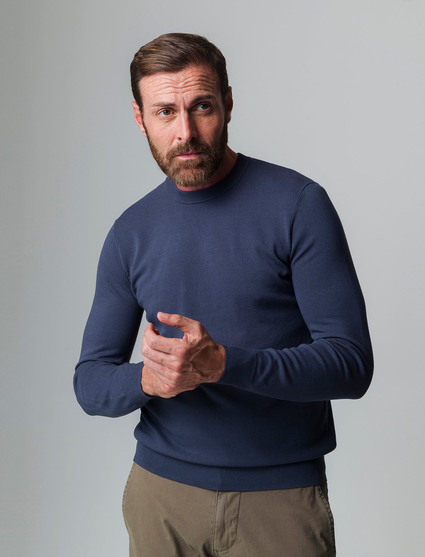 Maglia basic in filato premium da uomo - Avion