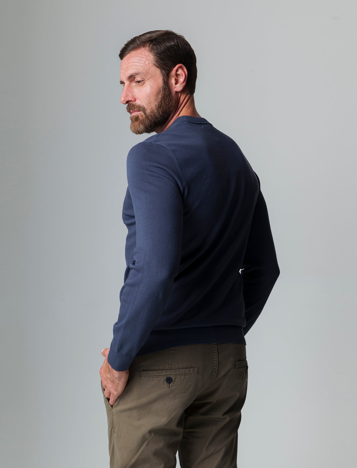 Maglia basic in filato premium da uomo - Avion