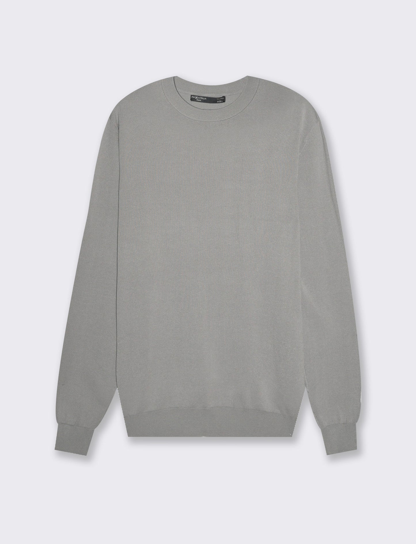 Man's premium yarn basic sweater - Grey