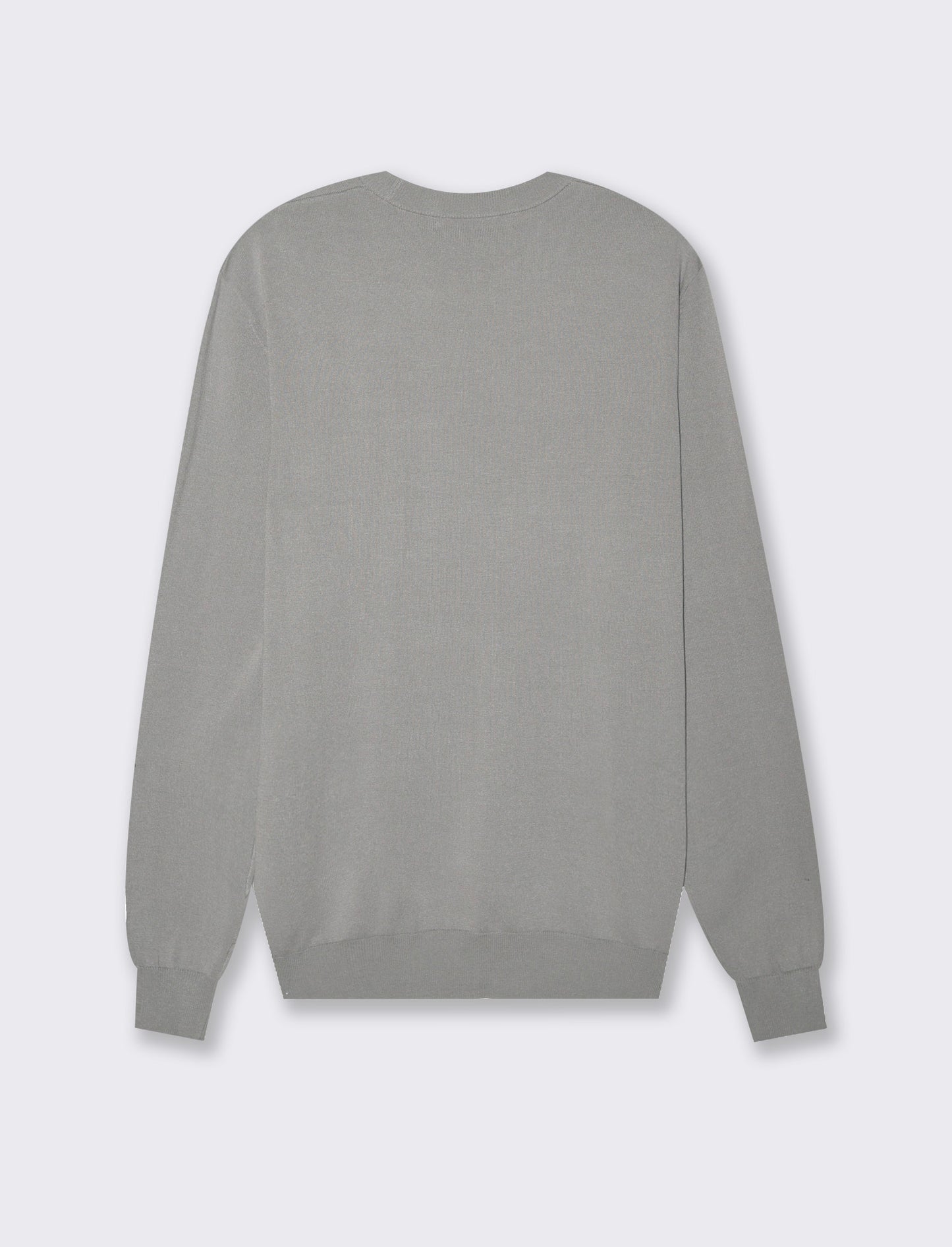 Man's premium yarn basic sweater - Grey