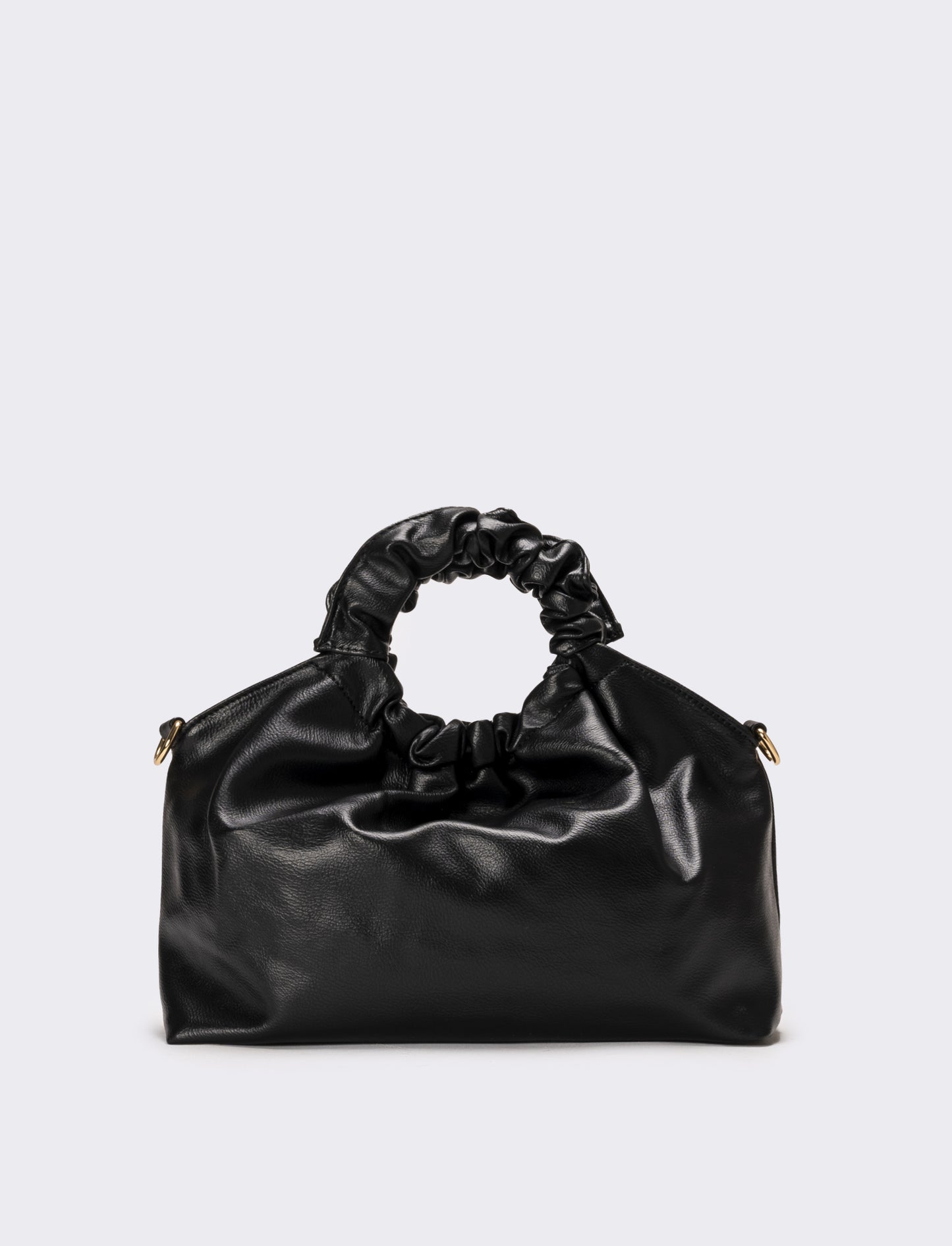 Borsa donna con manico arricciato - Nero