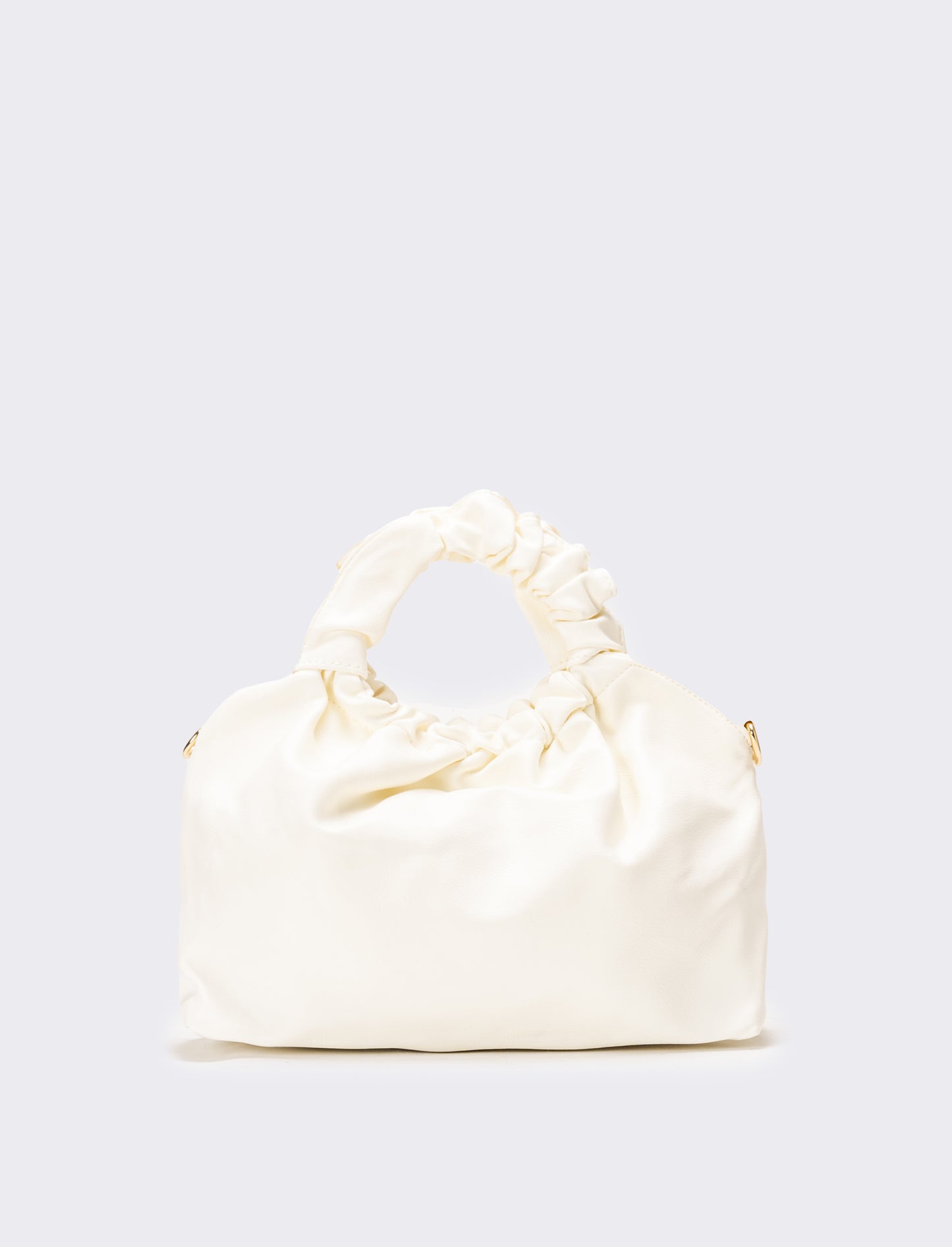 Borsa donna con manico arricciato - Bianco