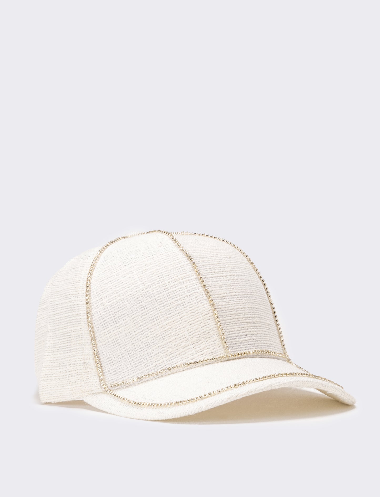 Cappello donna baseball boucle con strass - Beige