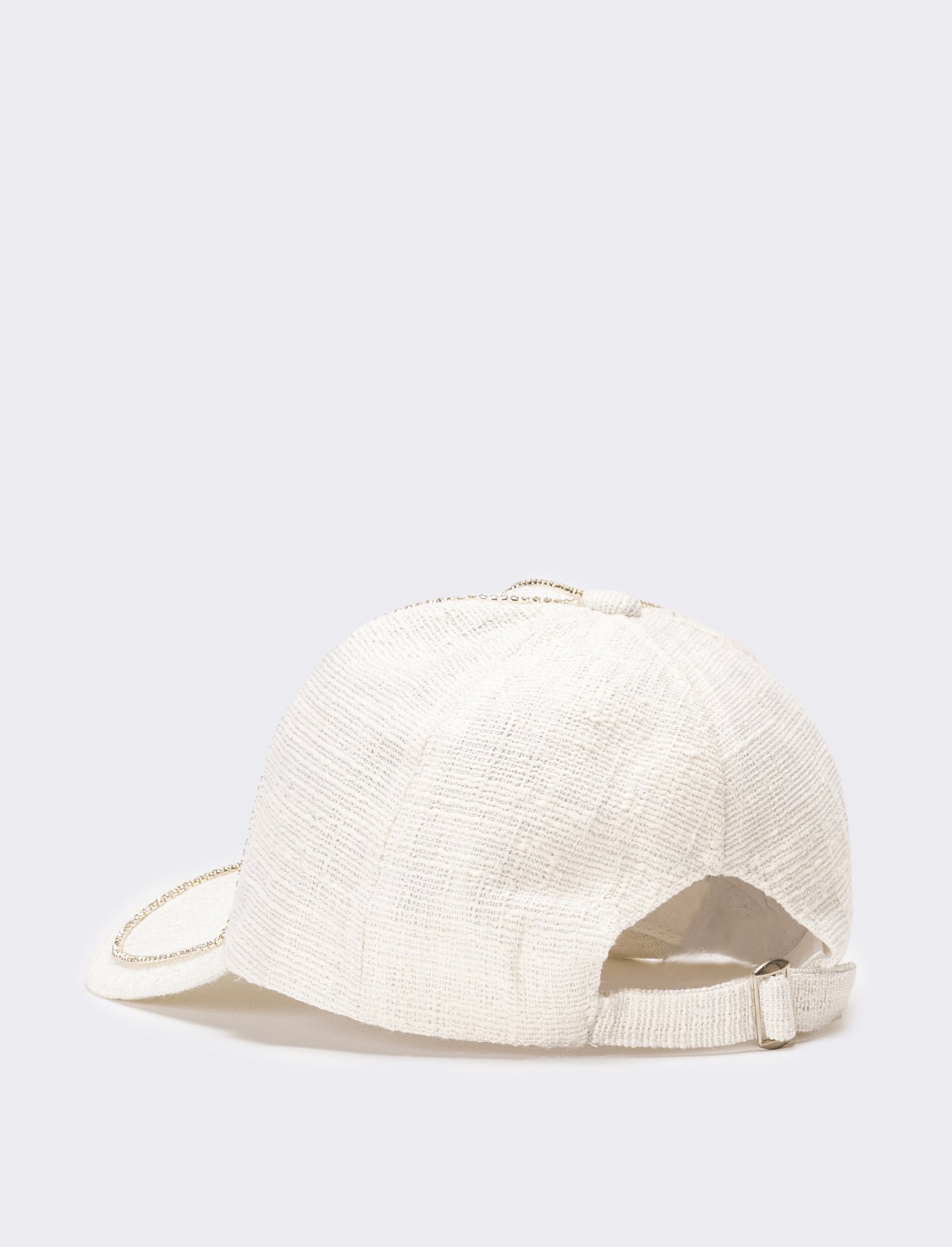 Cappello donna baseball boucle con strass - Beige