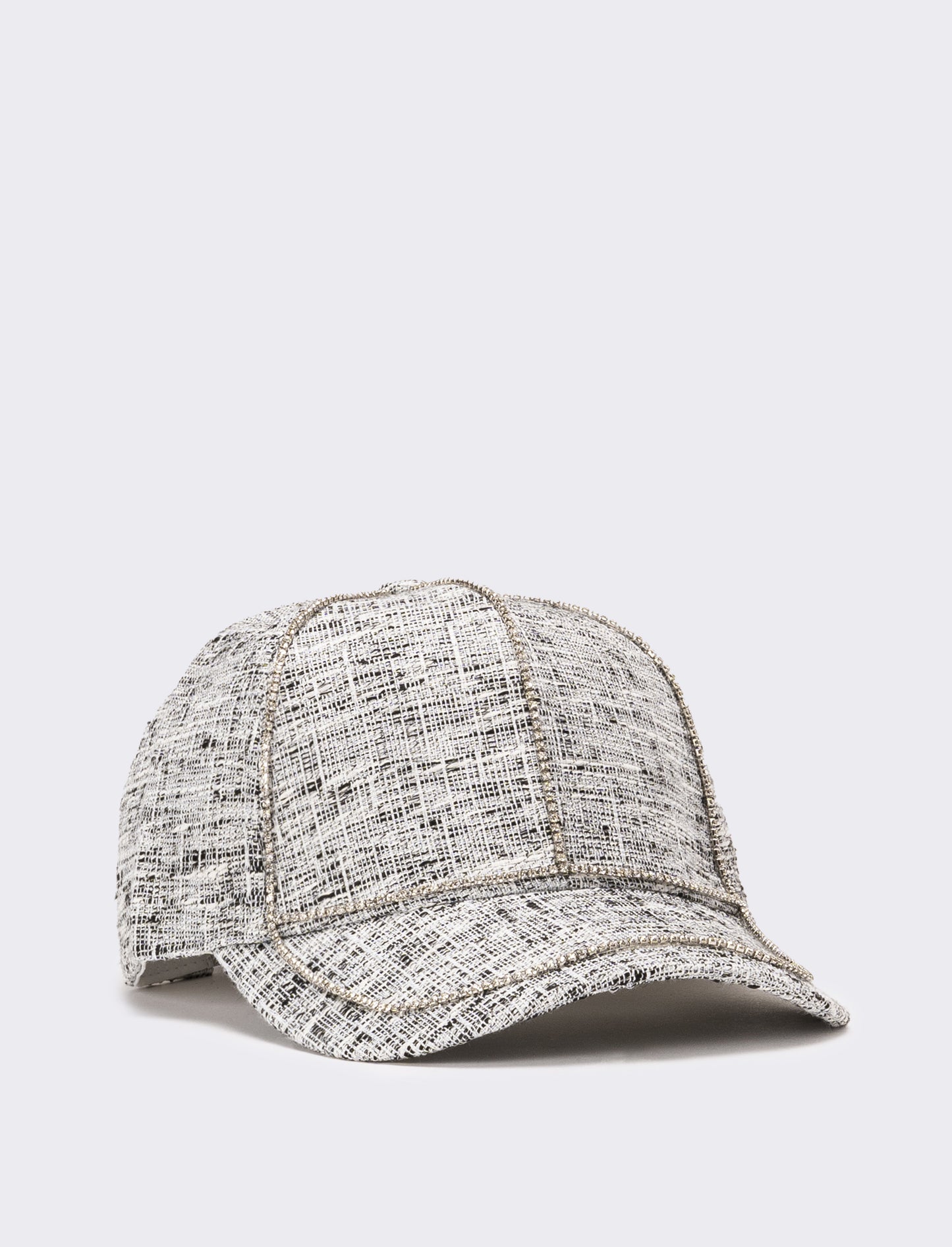 Cappello donna baseball boucle con strass - Nero