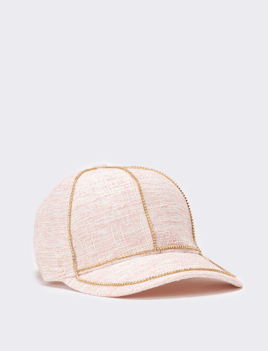 Cappello donna baseball boucle con strass - Rosa