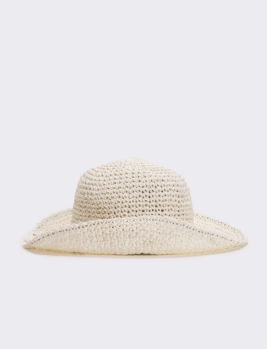 Cappello donna pescatore basic carta - Bianco