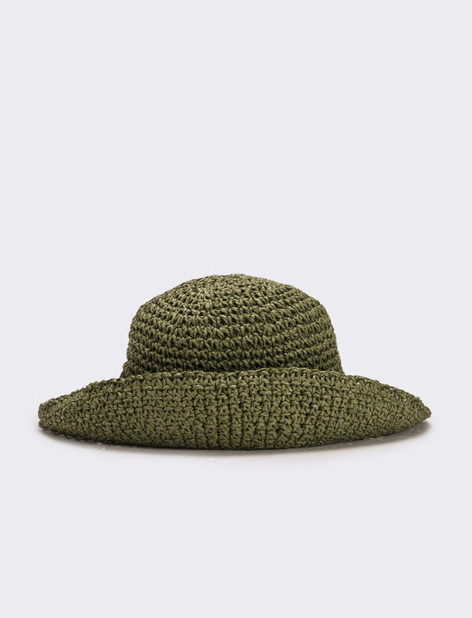 Cappello donna pescatore basic carta - Verde