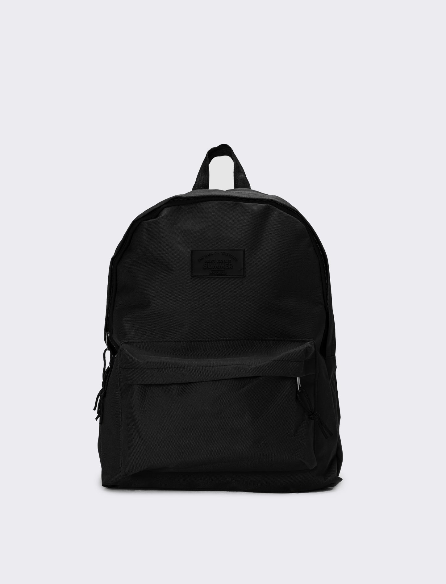 Zaino uomo basic doppia chiusura e tasca - Nero