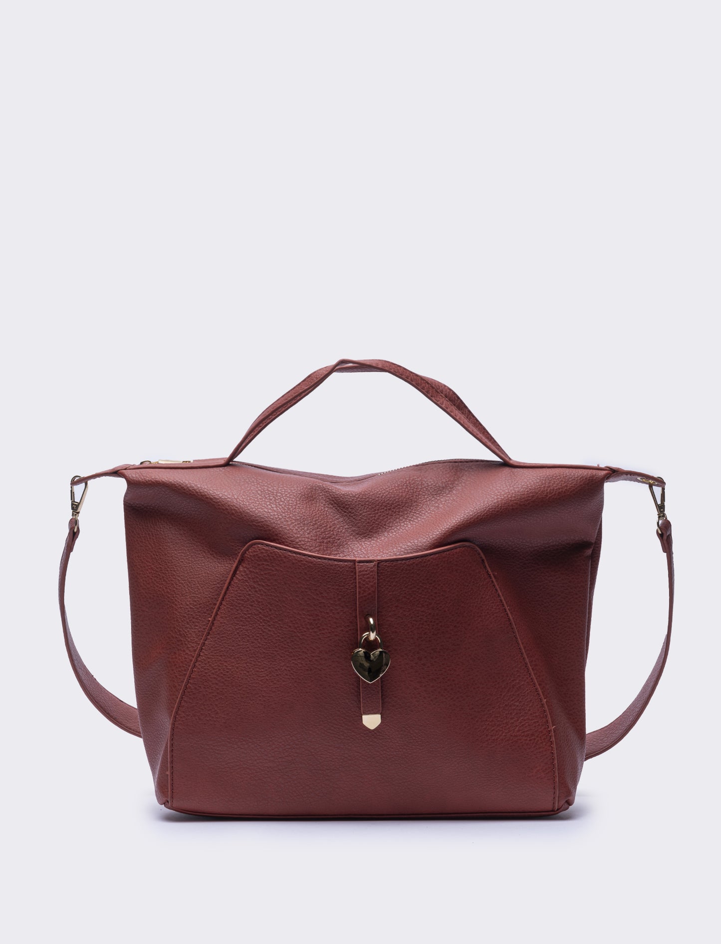 Shopper donna con catenaccio a cuore - Arancio