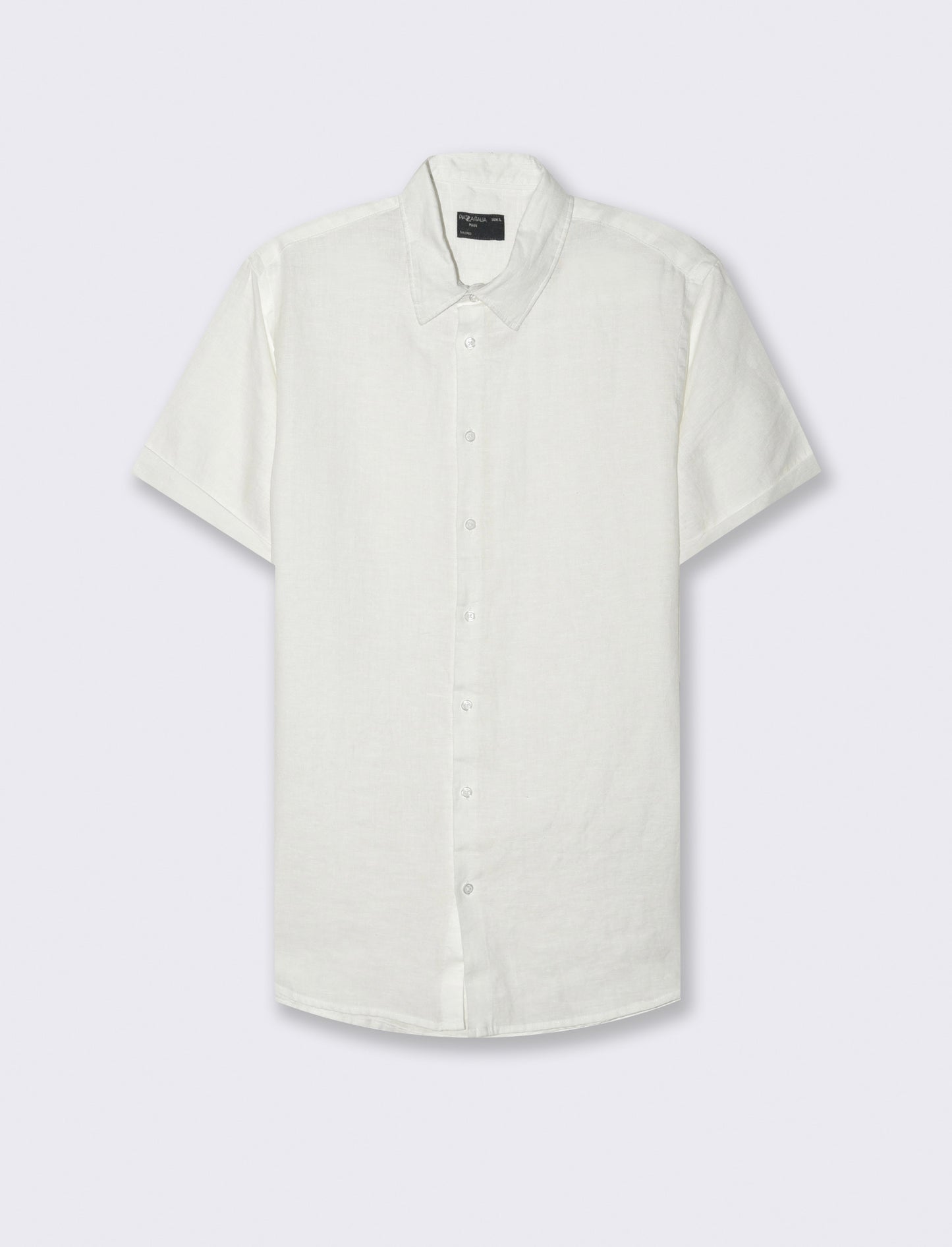 Camicia manica corta 100% lino da uomo - Bianco