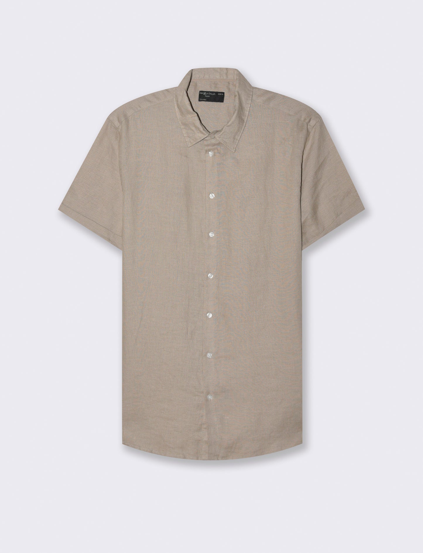 Camicia manica corta 100% lino da uomo - Beige