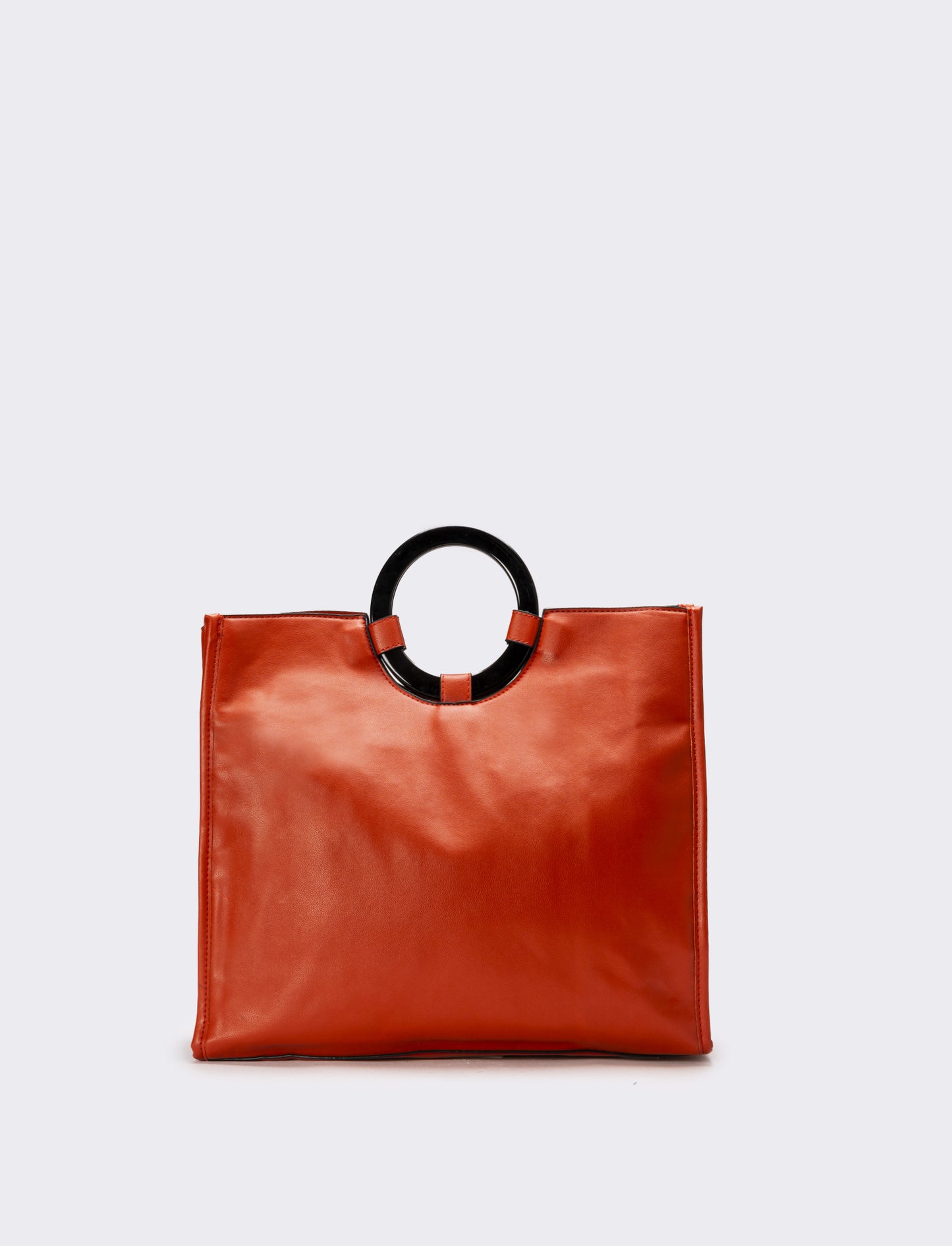 Borsa con manico tondo e tracolla - Arancio