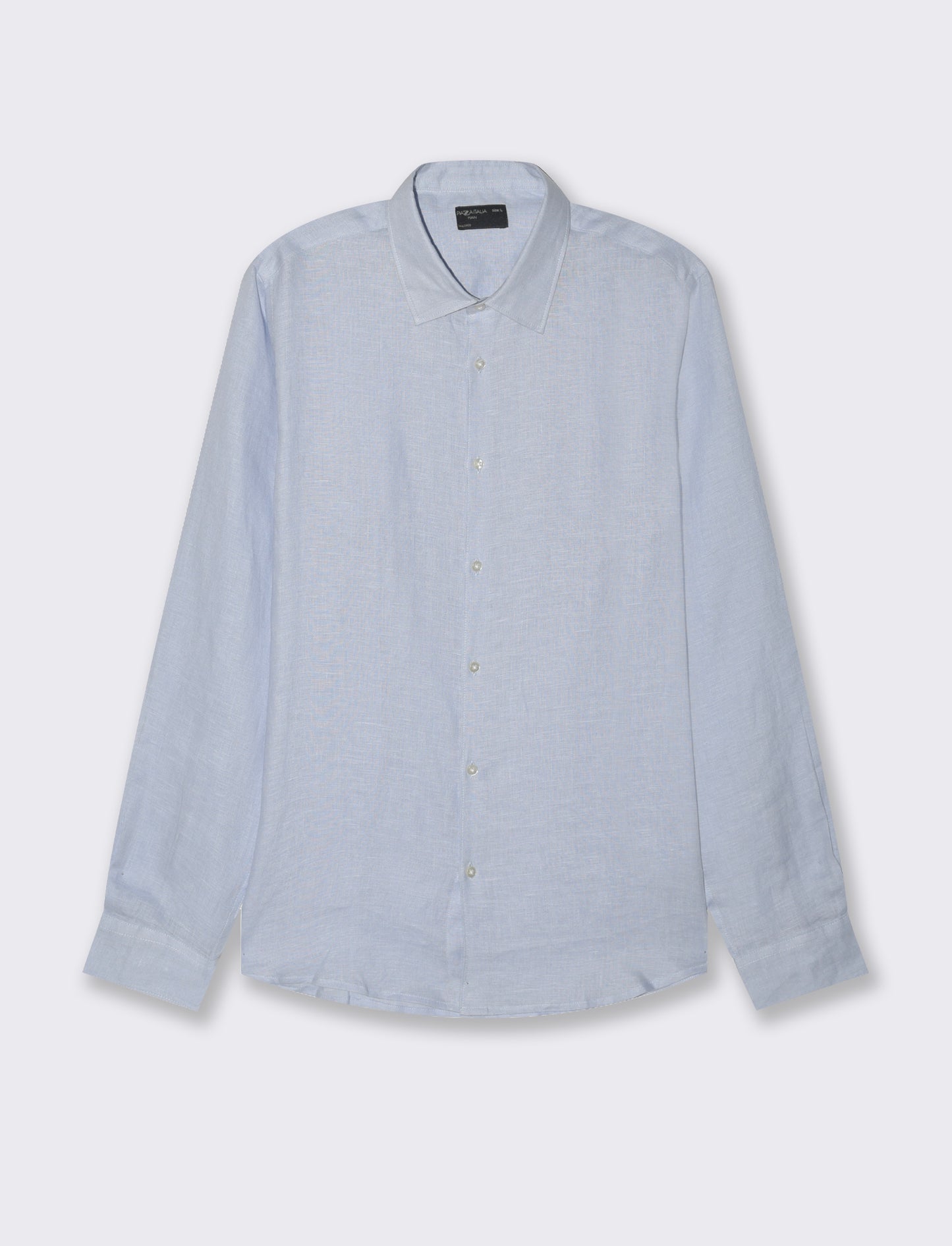 Camicia 100% lino da uomo - Celeste polvere