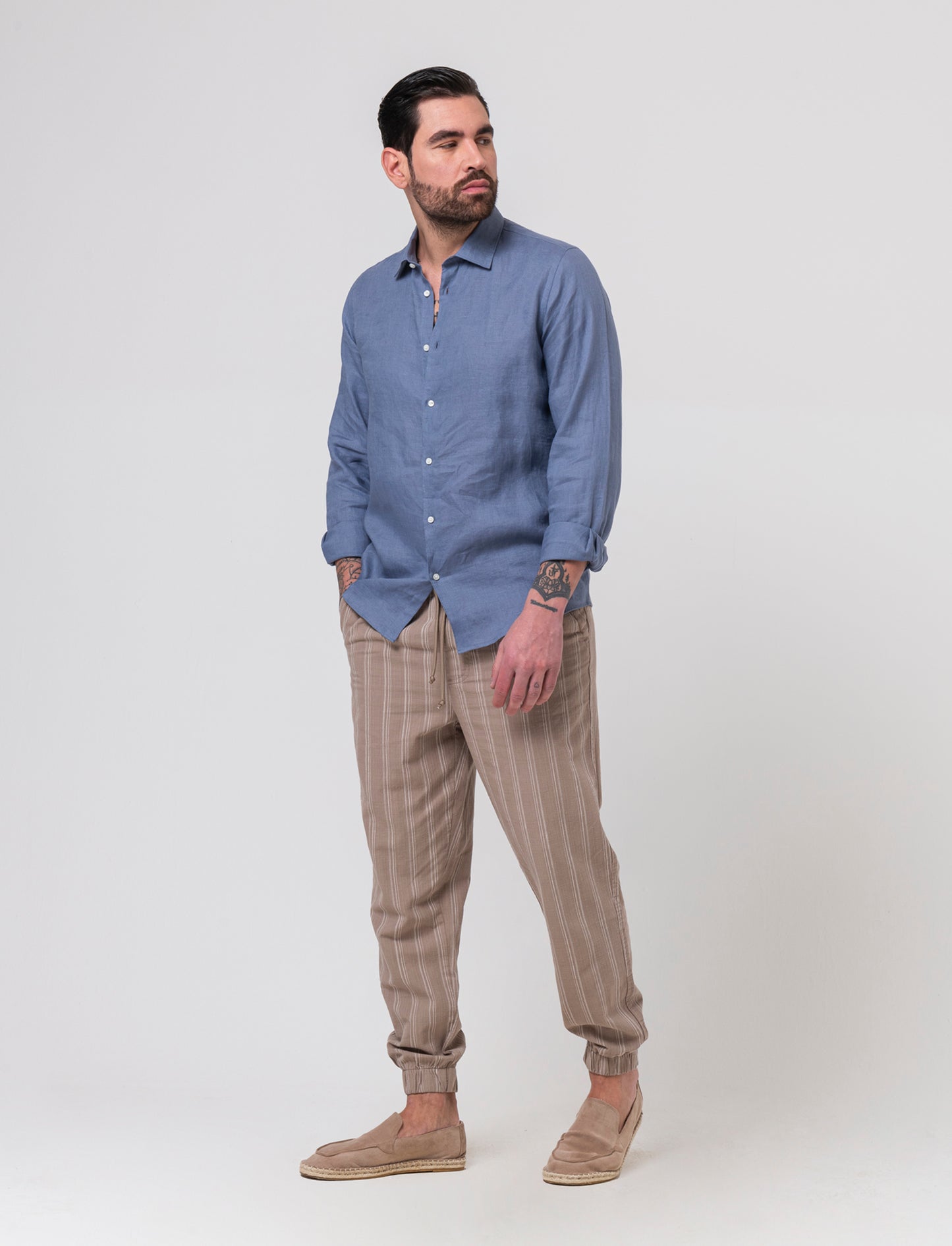 Camicia 100% lino da uomo - CARTA DA ZUCCHERO