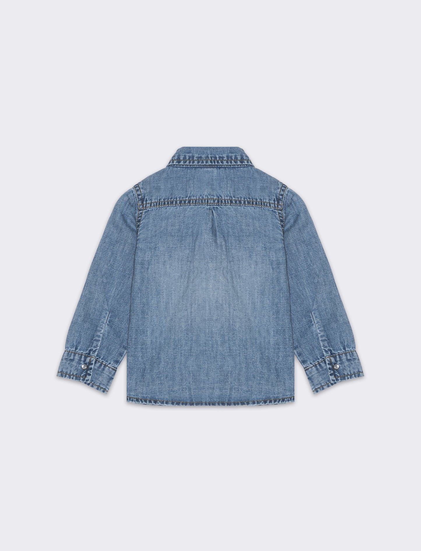 Camicia denim con applicazioni da neonata - Denim