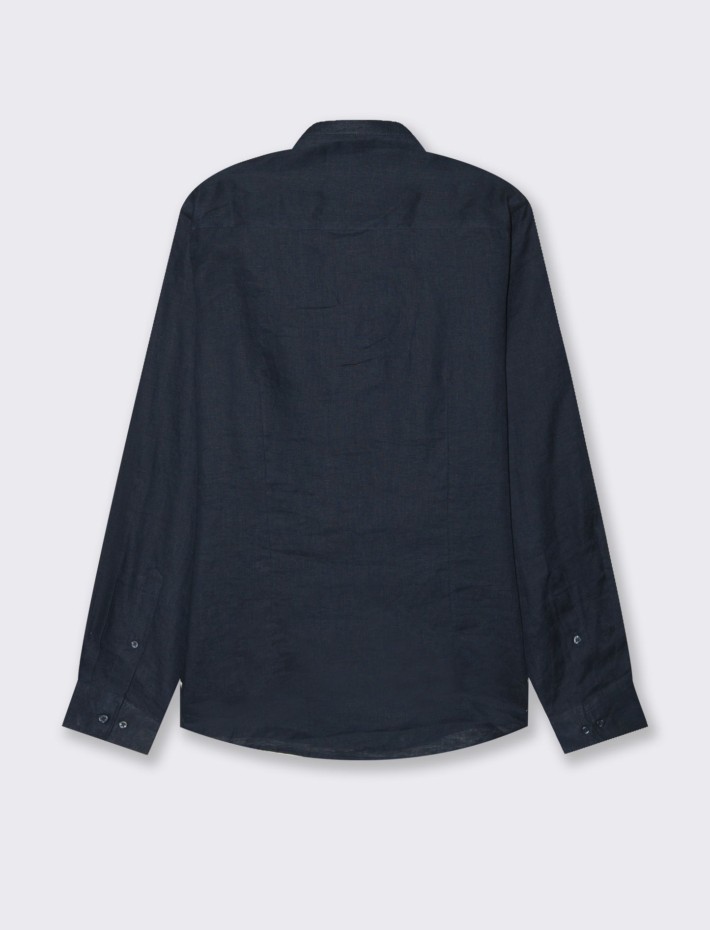 Camicia coreana 100% lino da uomo - Blu